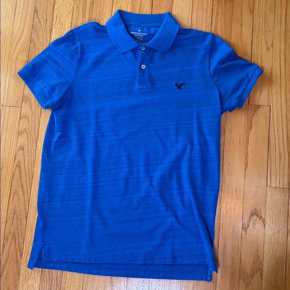 American Eagle Outfitters Core Flex Polo in Deep Blue